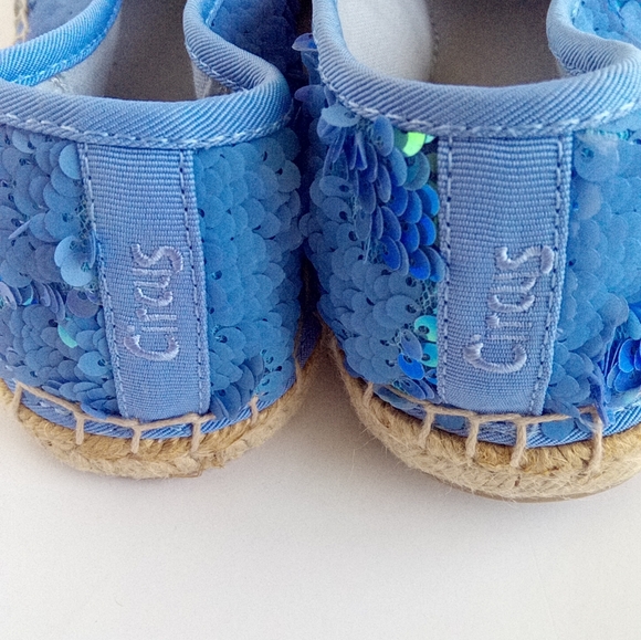 New Circus by Sam Edelman Blue Sequins Flat  Espadrille Shoes Women's Size 9.5 - Picture 13 of 17